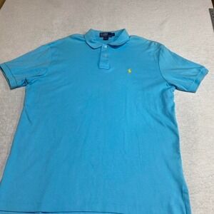 Light Blue Polo Ralph Lauren polo shirt  men Large classic fit. SKU156